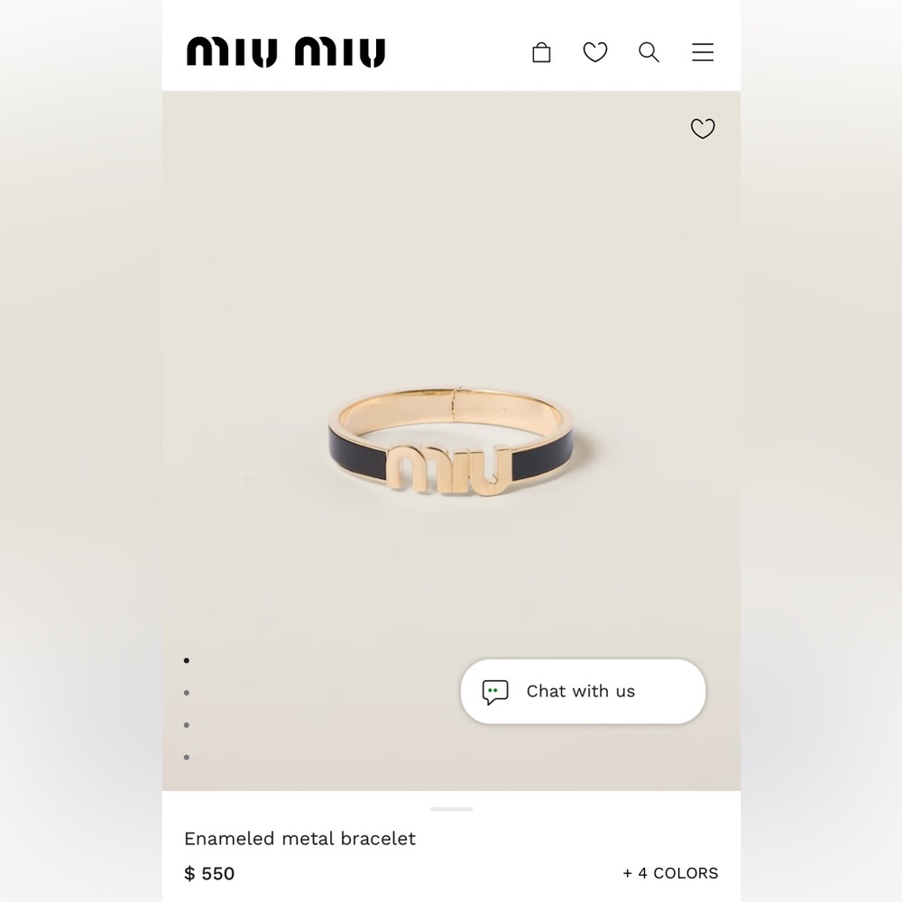 Miu Miu enameled bracelet